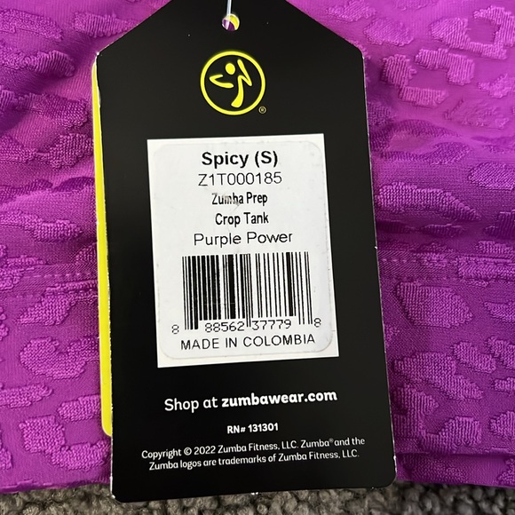 Zumba Purple Power Prep Crop Bra Tank - Picture 4 of 4